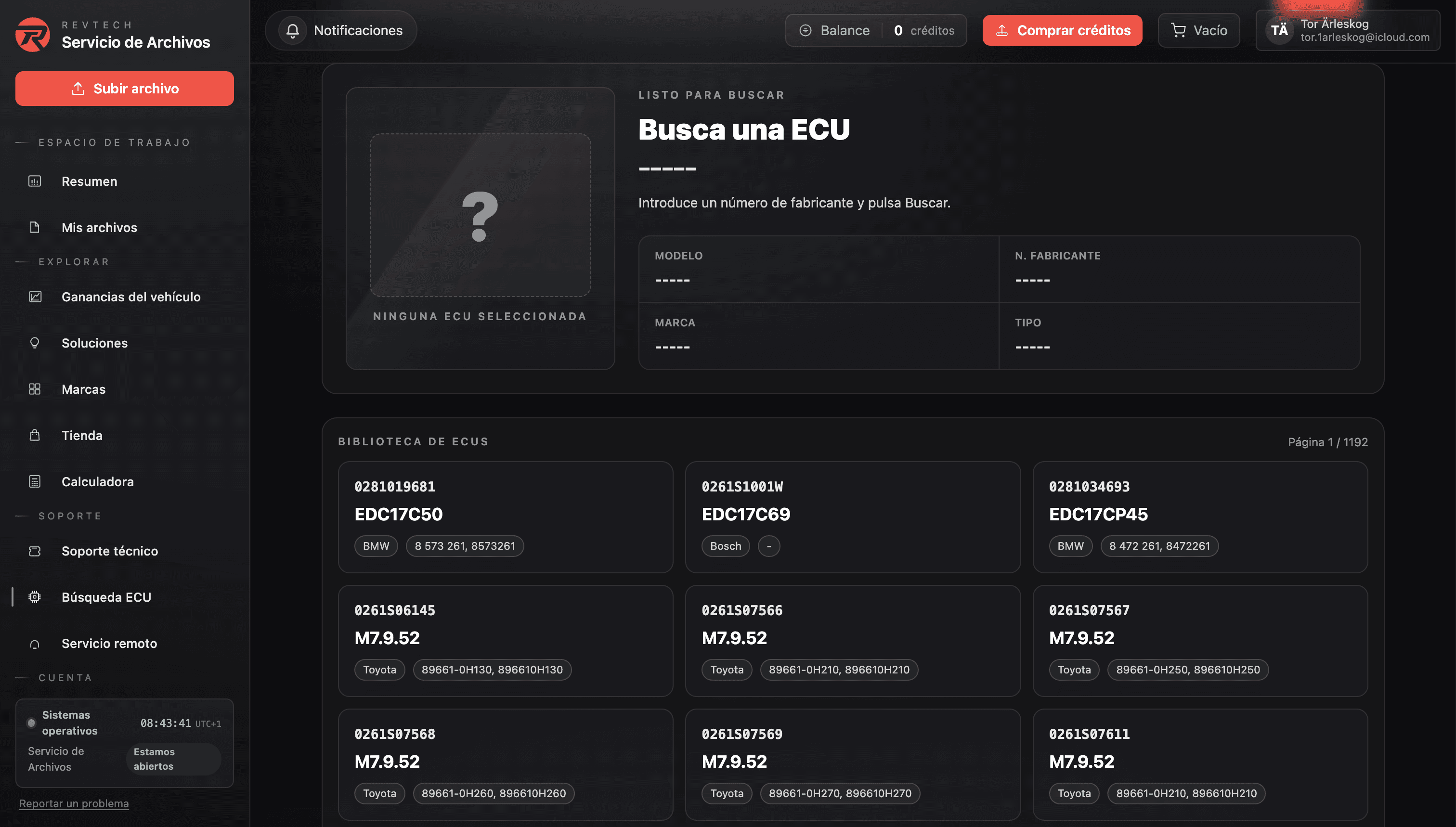 Bosch ECU Lookup propio